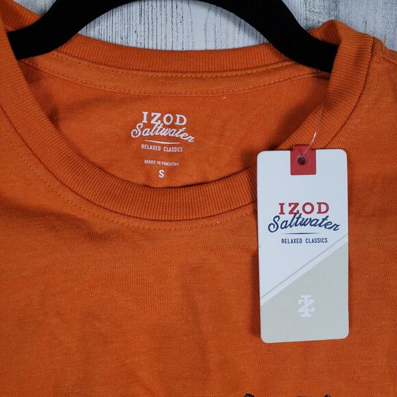 NWT Izod Saltwater Graphic Harvest Orange Jeep Long Sleeve Tee Men's Size Small - Picture 5 of 12